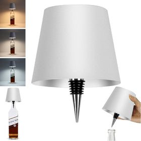 SOUDFK wireless bottle lamp in white creating a warm bar ambiance