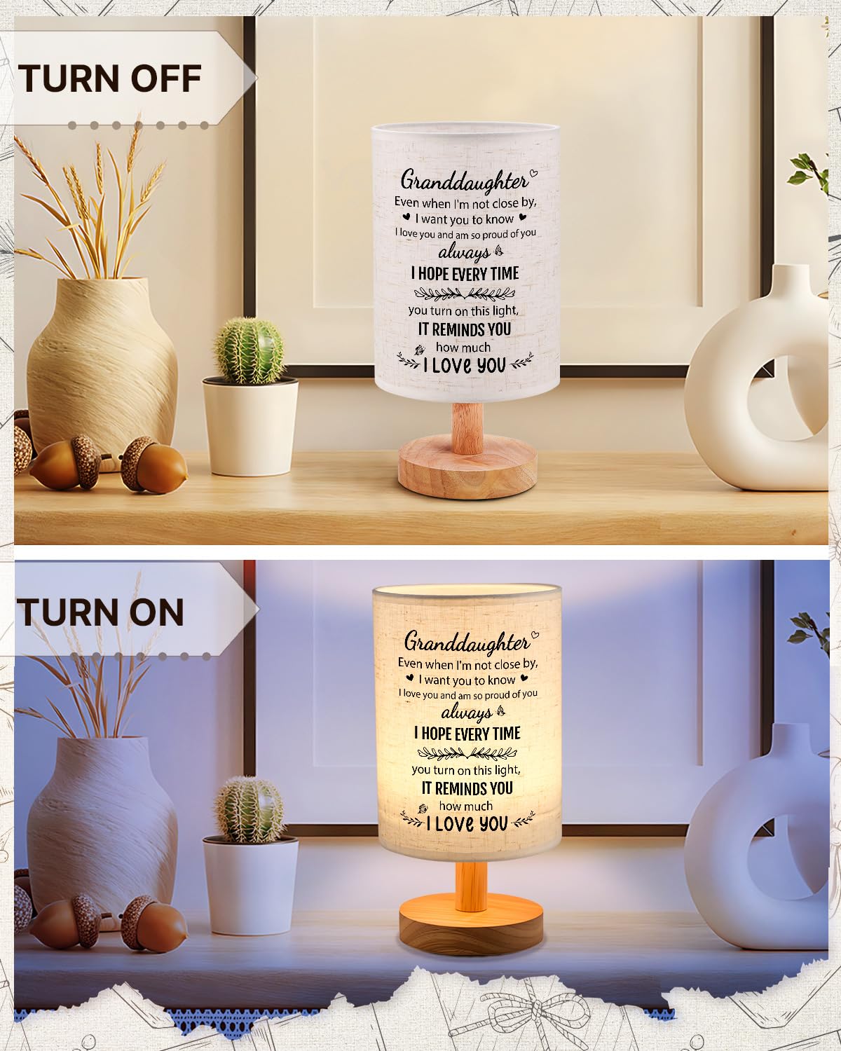 SOUHONEY lamp featuring butterfly motif connects with her interests.