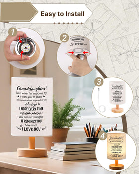 SOUHONEY granddaughter gift lamp enhances bedroom ambiance for relaxing routines.