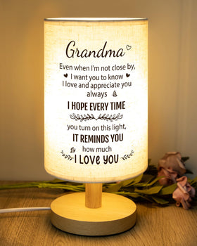 SOUHONEY grandma lamp with soft flaxen shade for a cozy glow