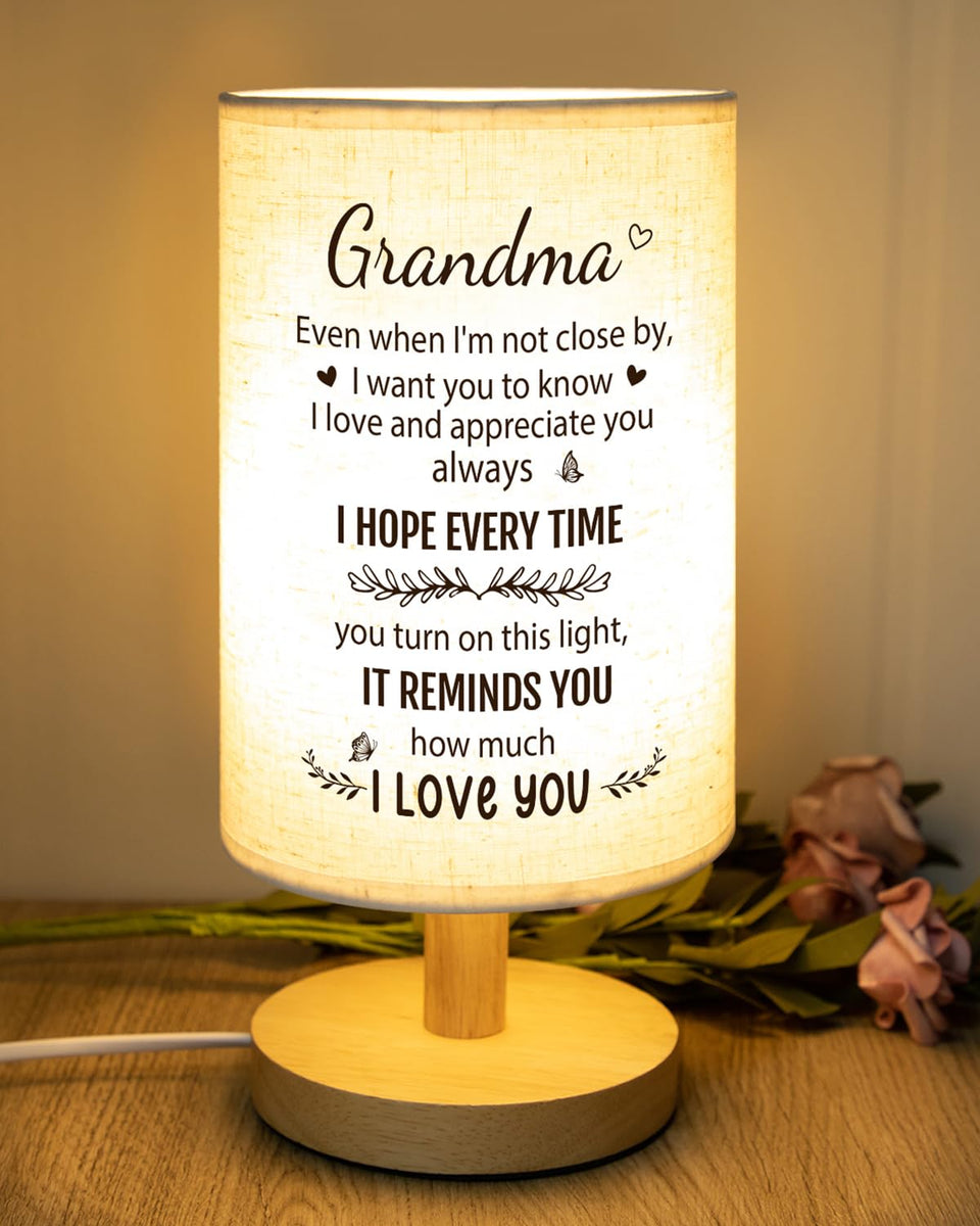 SOUHONEY grandma lamp with soft flaxen shade for a cozy glow