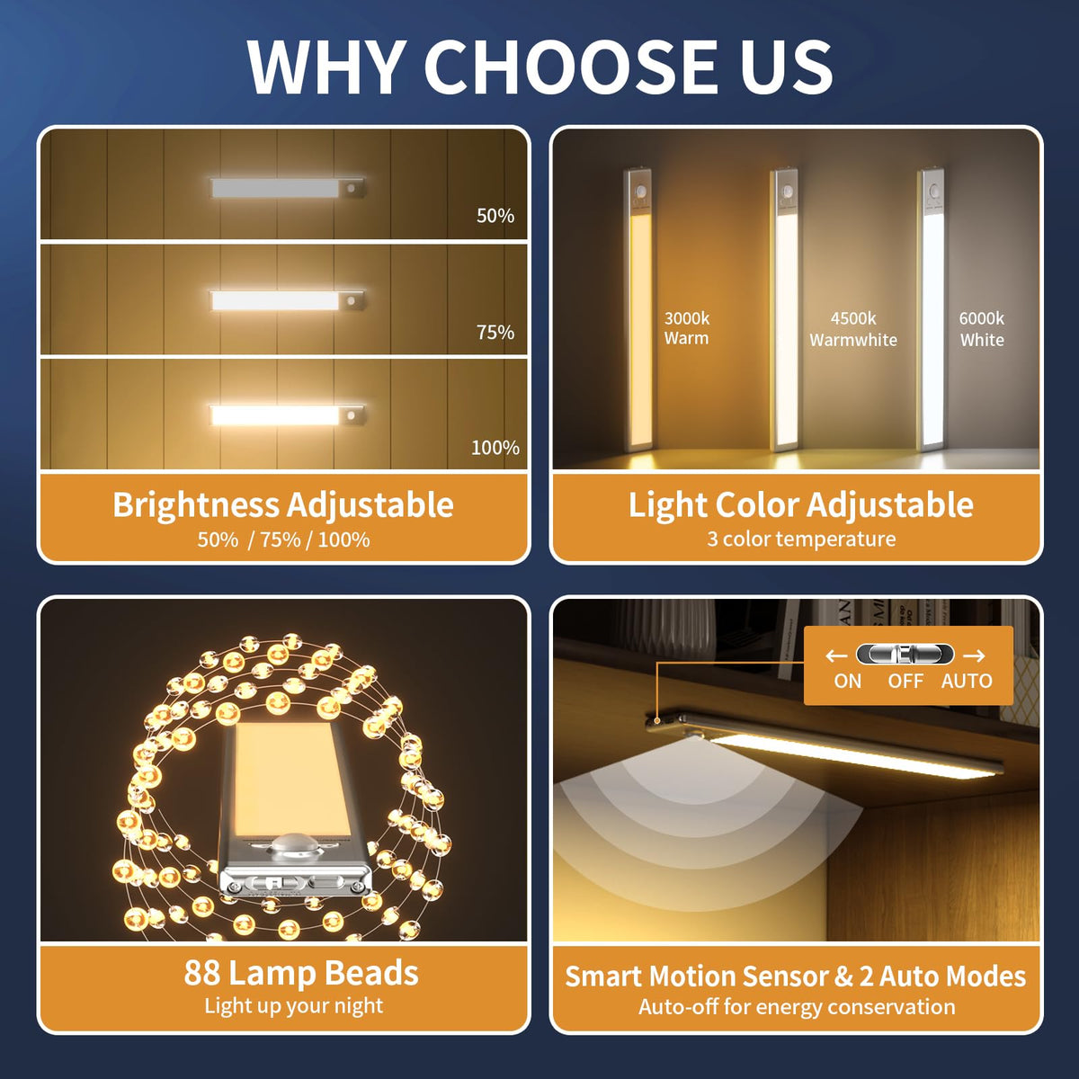 SOUL LINK motion sensor activates in darkness for safe nighttime navigation