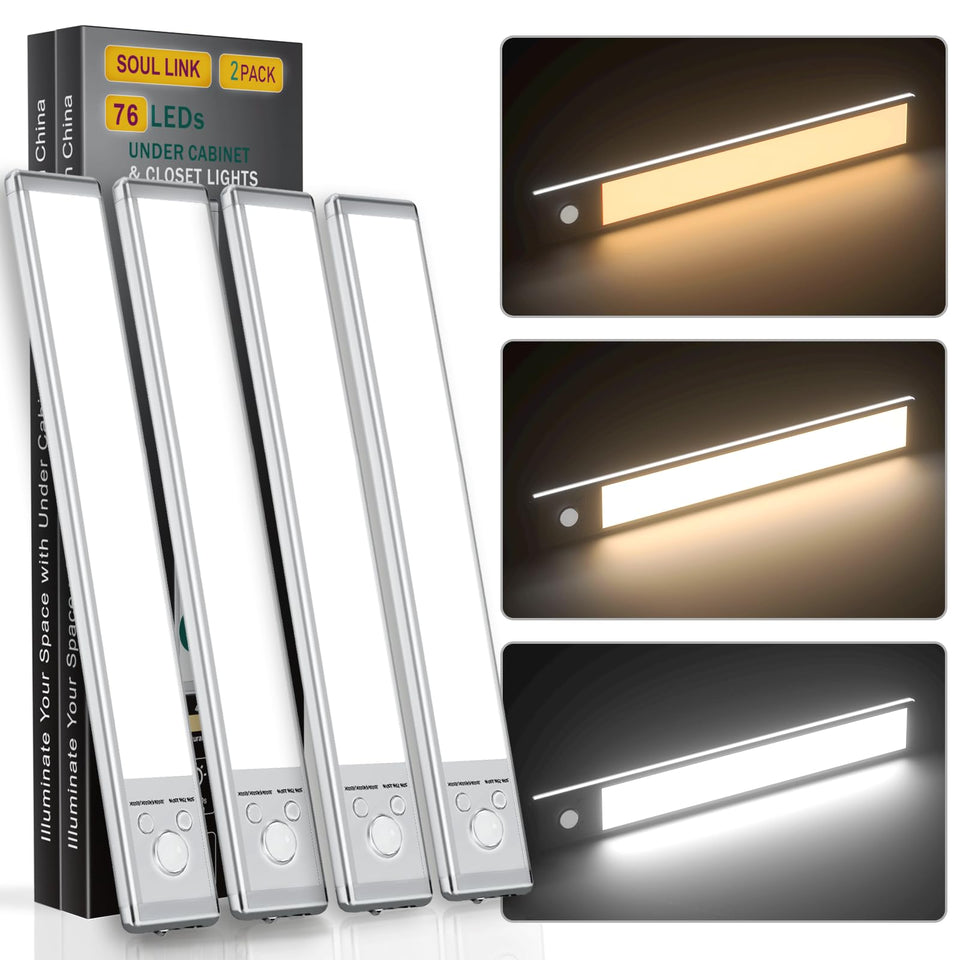 SOUL LINK under-cabinet lights attach magnetically for secure, convenient kitchen illumination.
