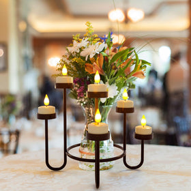 SoulBay holiday decor using tea lights for festive glow.