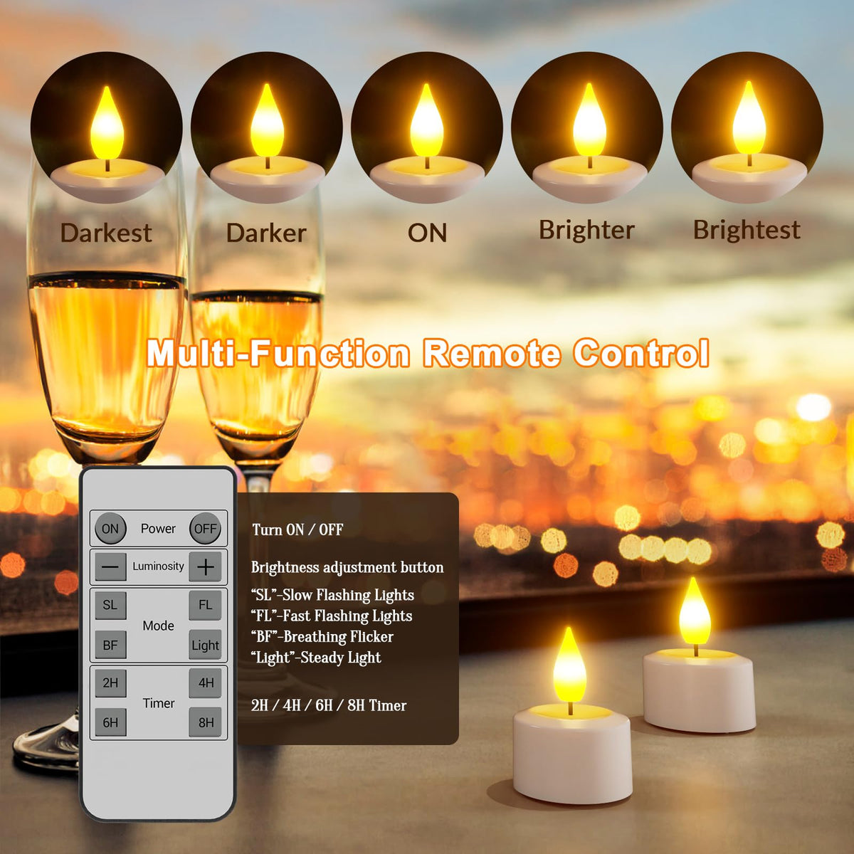 SoulBay long-lasting tea light delivers up to 42 hours per charge.
