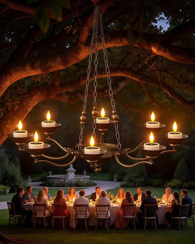 SoulBay solar tea lights enhance glass jars and lantern displays with flicker
