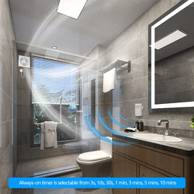 Souphran always-on timer options from 3 seconds to 10 minutes.