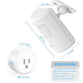 Souphran plug receiver in outlet demonstrates easy no-wiring installation.