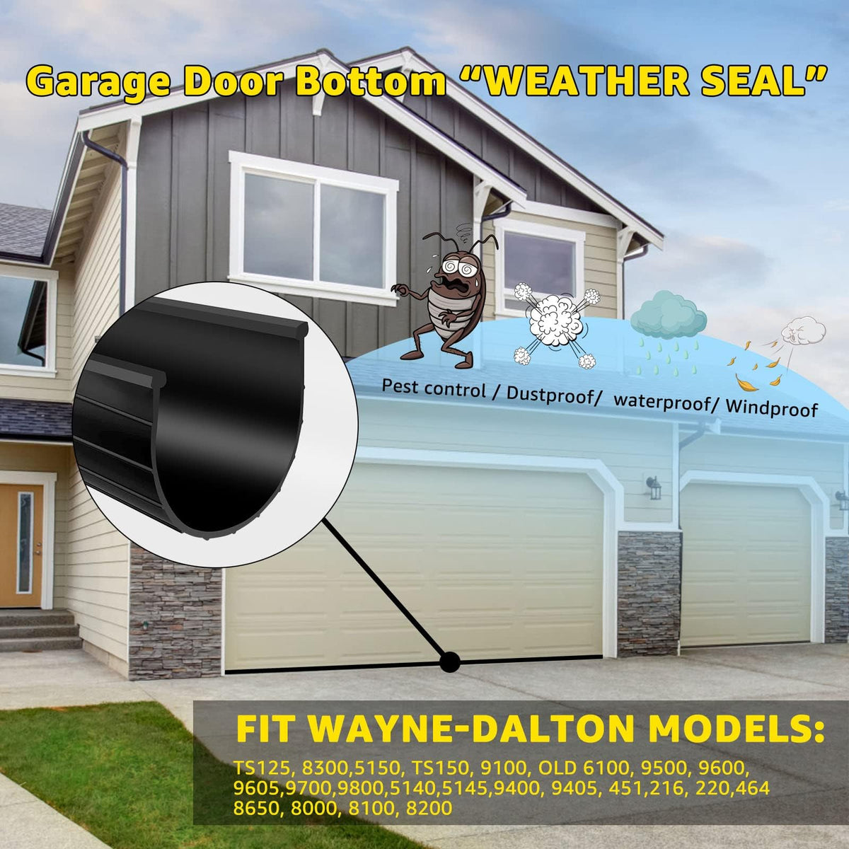 Sousery bottom weather seal with durable material for lasting performance.