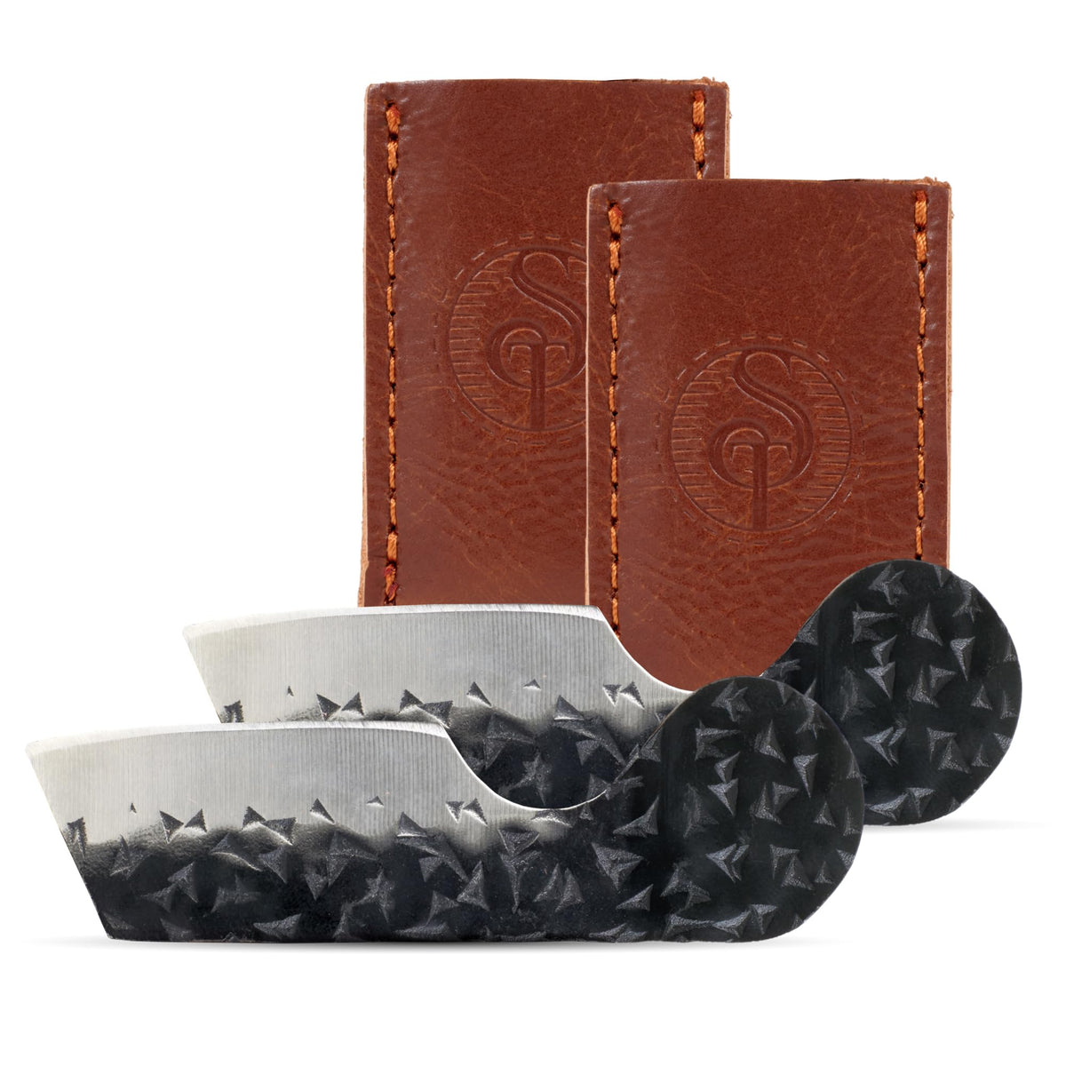 Southern Trapper mini pocket knife with leather sheath for easy everyday carry.