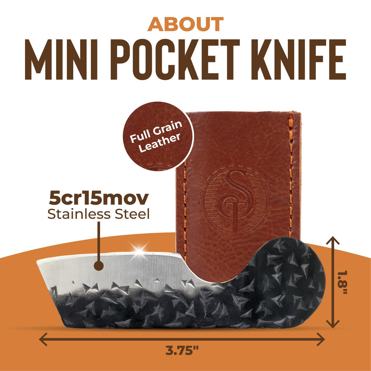 Southern Trapper mini pocket knife tucked in pocket showing compact design.