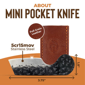 Southern Trapper mini pocket knife tucked in pocket showing compact design.