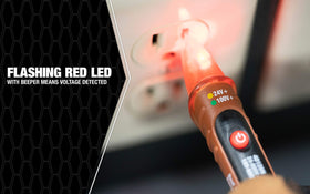 Southwire 40126N NCV detector display lit for visibility in low light