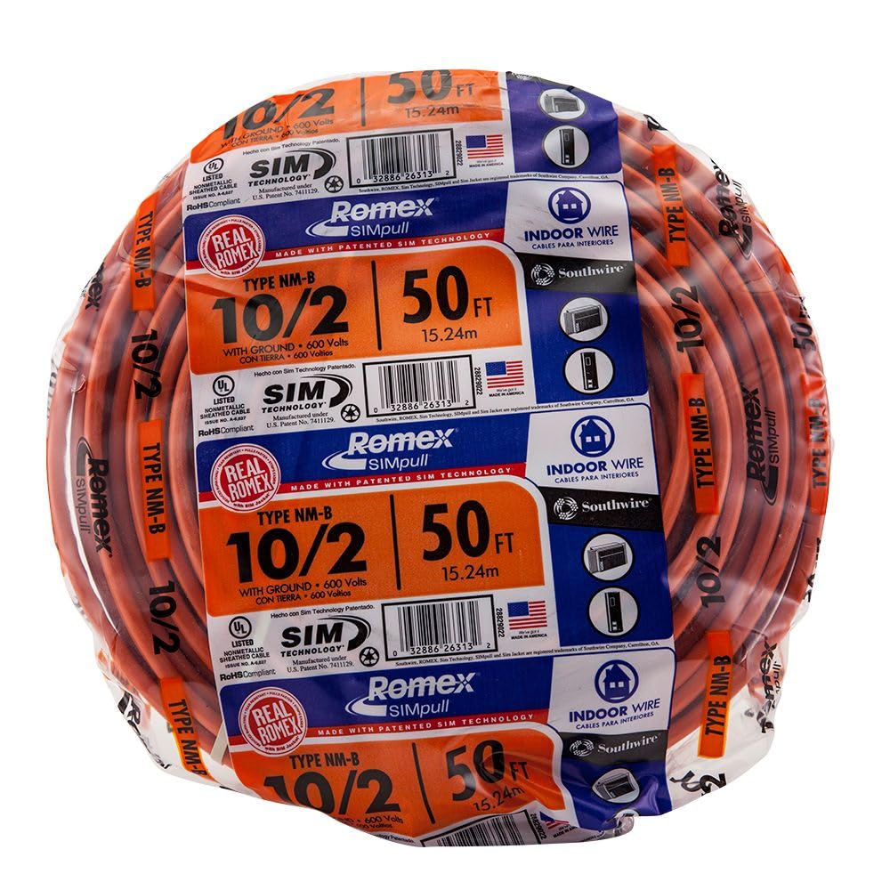 Southwire 50ft NM-B coil ready for residential installation