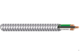 Southwire Armorlite aluminum armored cable deployed in a conduit installation