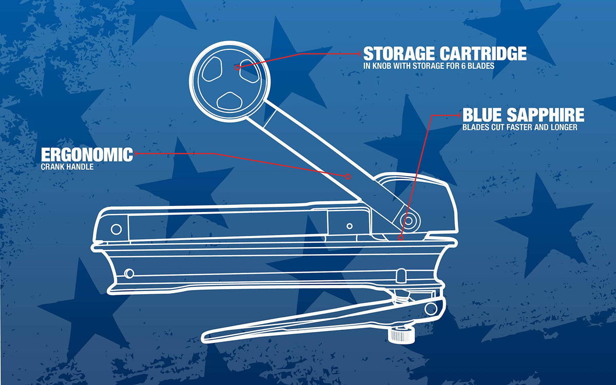 Handle blade storage keeps spare blades within reach during work