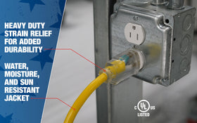Southwire outdoor cord demonstrating moisture resistance