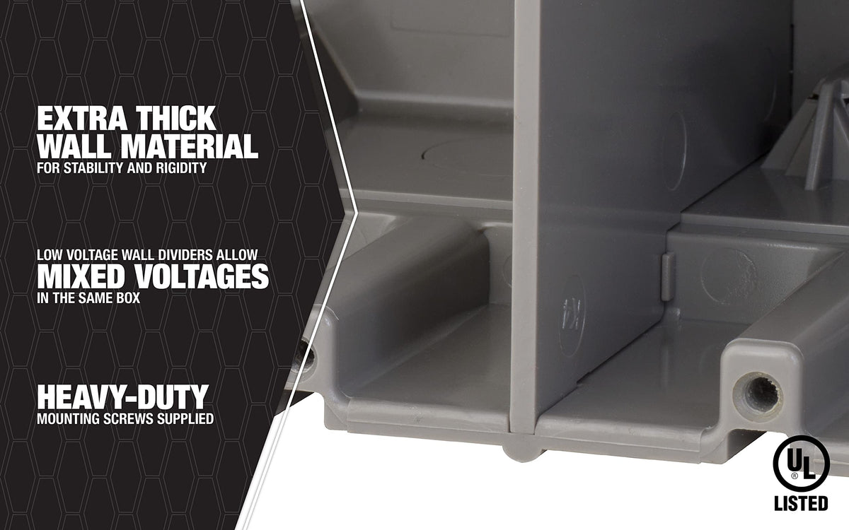 Southwire MSBMMT5G interior blocks removable allow extra cubic inches for routing cables.