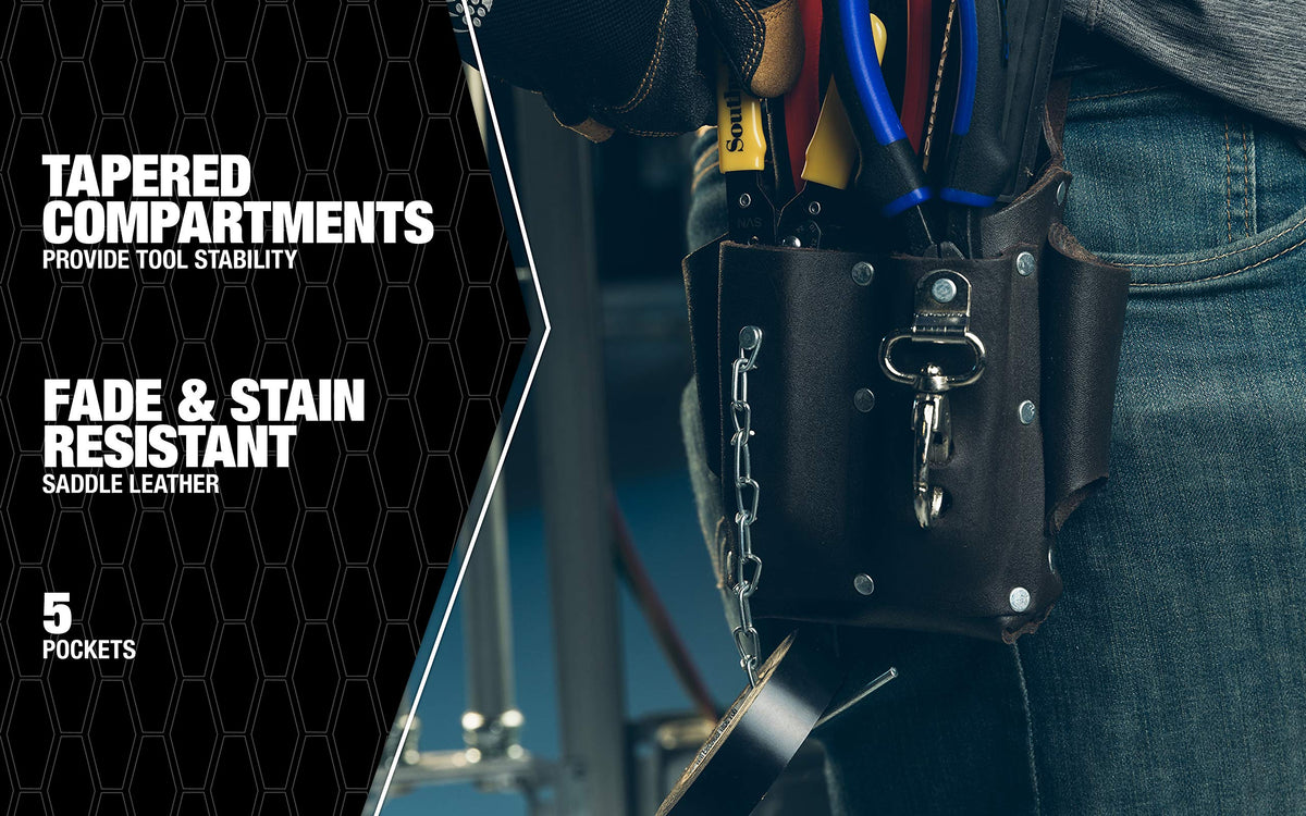 Southwire POUCH4 includes metal tool clip for fast retrieval