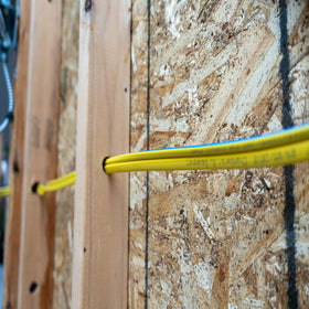 Southwire Romex SIMpull 14/3 blue NM-B cable for dry indoor locations.