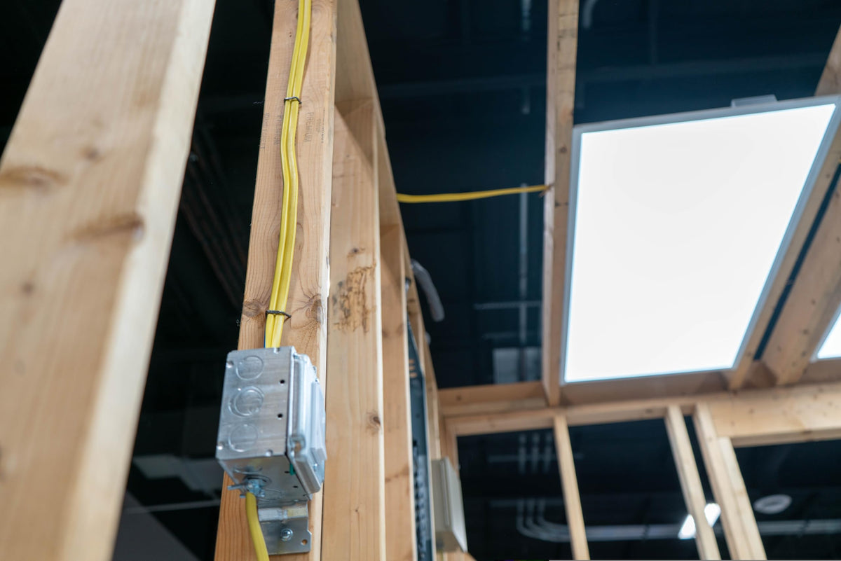 Southwire Romex SIMpull NM-B cable installed in a dry wall cavity