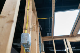 Southwire Romex SIMpull NM-B cable installed in a dry wall cavity