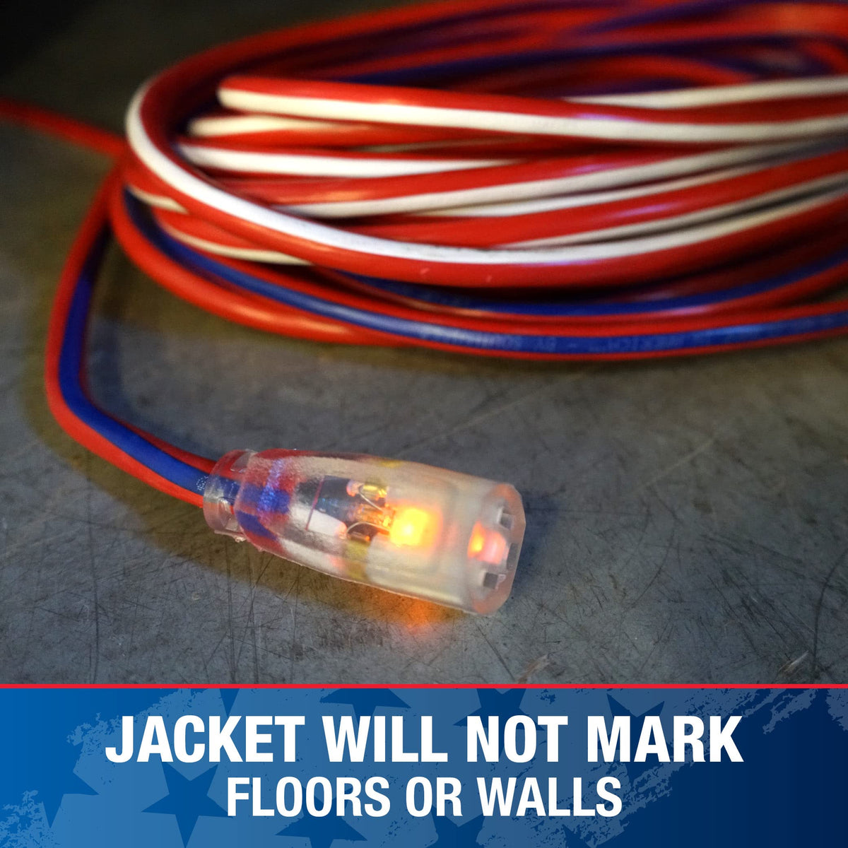 Southwire SJTW outdoor-rated cord for all-weather environments