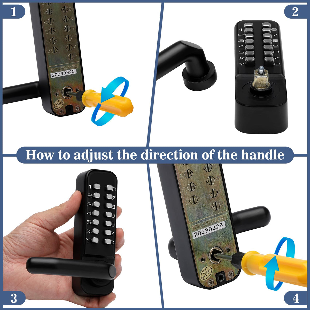 Souyou handle-direction-adjustment left and right image shows flexible installation.