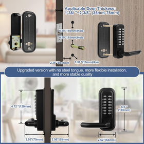 Souyou mechanical lock with automatic locking provides secure hands-off operation.