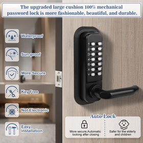 Souyou stainless steel waterproof lock body highlights durable outdoor performance in all weather.