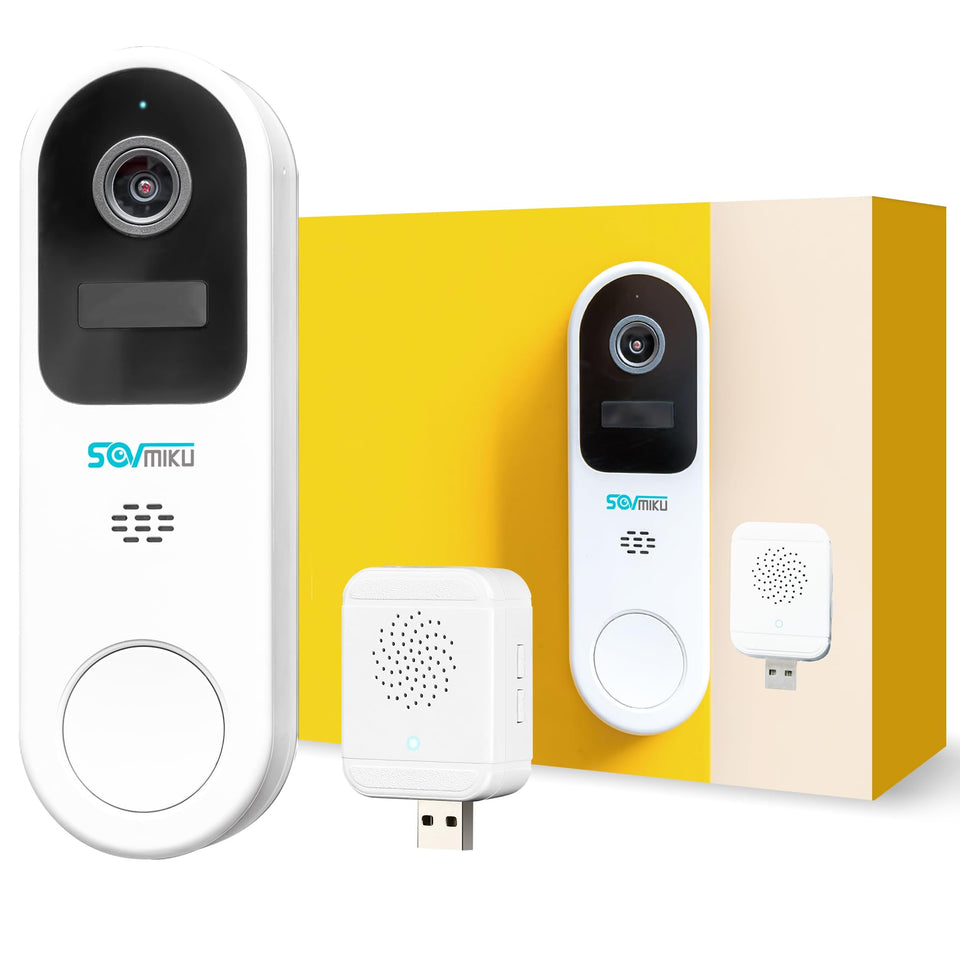 SOVMIKU Vicohome DB3 front view doorbell delivers crisp 2K video for home monitoring.