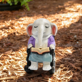 SOWSUN patio yard elephant lantern provides warm ambient lighting after dusk
