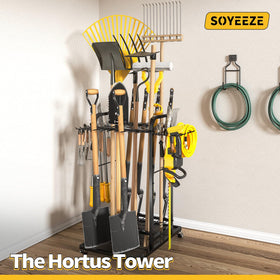 SOYEEZE Garden Tool Organizer durable wrought iron construction for longevity