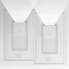 SOZULAMP 2-pack illuminated switch front view with soft night glow for easy nighttime navigation.