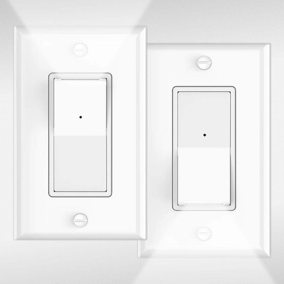 SOZULAMP 2-pack illuminated 3-way switch with night light improves hallway safety.