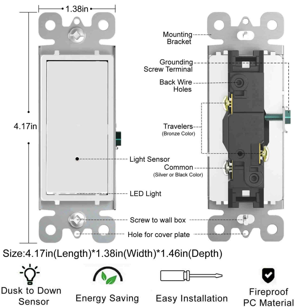 SOZULAMP 3-Way switch works with LED, incandescent, CFL, halogen.