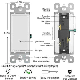 SOZULAMP 3-Way switch works with LED, incandescent, CFL, halogen.