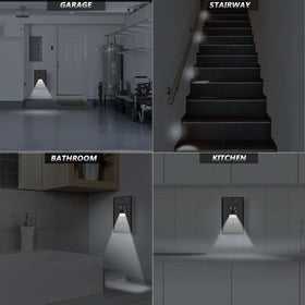 SOZULAMP compact wall plate and outlet combo blends with decor.