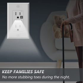 SOZULAMP white decorator wall plates create a seamless look.