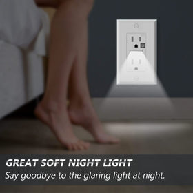SOZULAMP dusk-to-dawn sensor activates the night light automatically.
