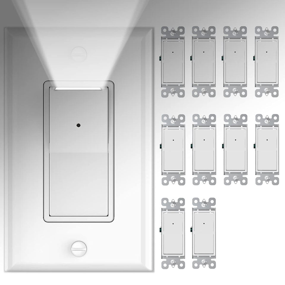 SOZULAMP light switch with embedded LED night light for gentle nighttime visibility.