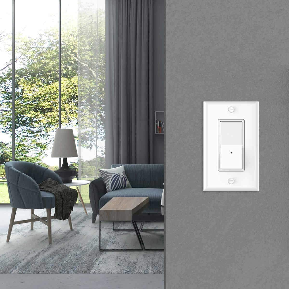 SOZULAMP modern minimalist design enhances any room while replacing a standard switch.