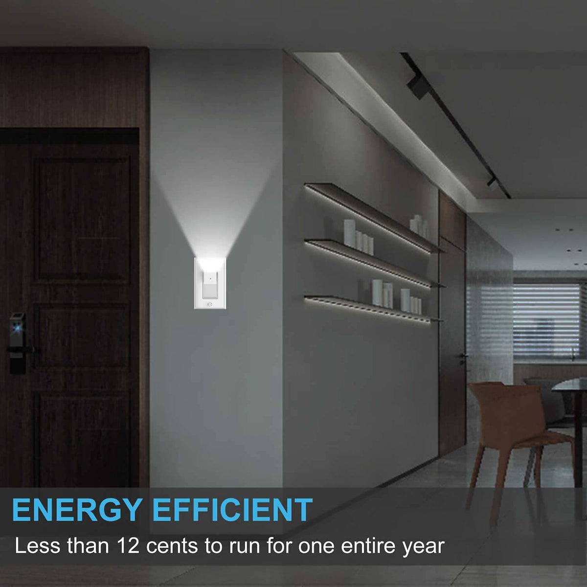 SOZULAMP single pole wall switch with integrated night light for daily use.