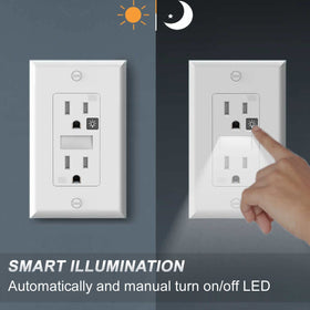 SOZULAMP tamper-resistant outlet keeps circuits secure while you rest.