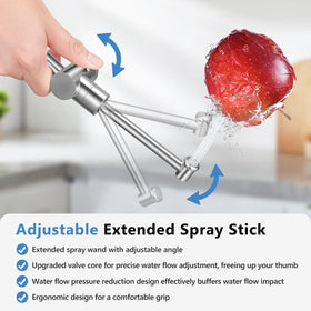 SPACEREST extended spray wand-angle for precise front and back cleaning.