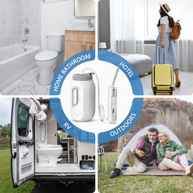 SPACEREST portable bidet adjustable-angle-180 enables comfortable positioning anywhere.