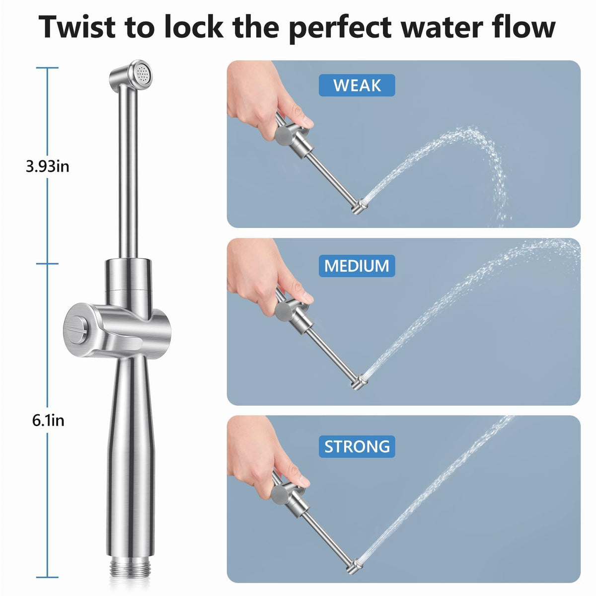 SPACEREST rotary switch maintains consistent water pressure.