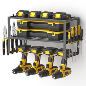 Spacecare power tool organizer with four drill slots for organized wall storage.