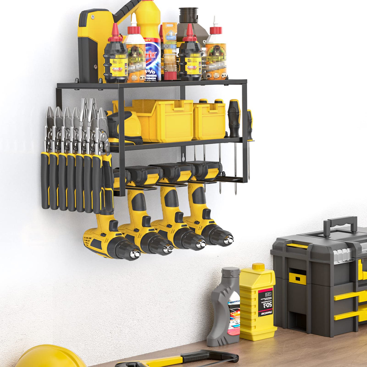 Spacecare high load capacity supports four drills and more.