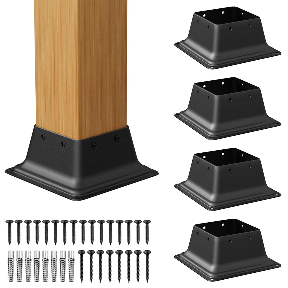 SPACEEUP 4x4 post base assembly for secure foundation